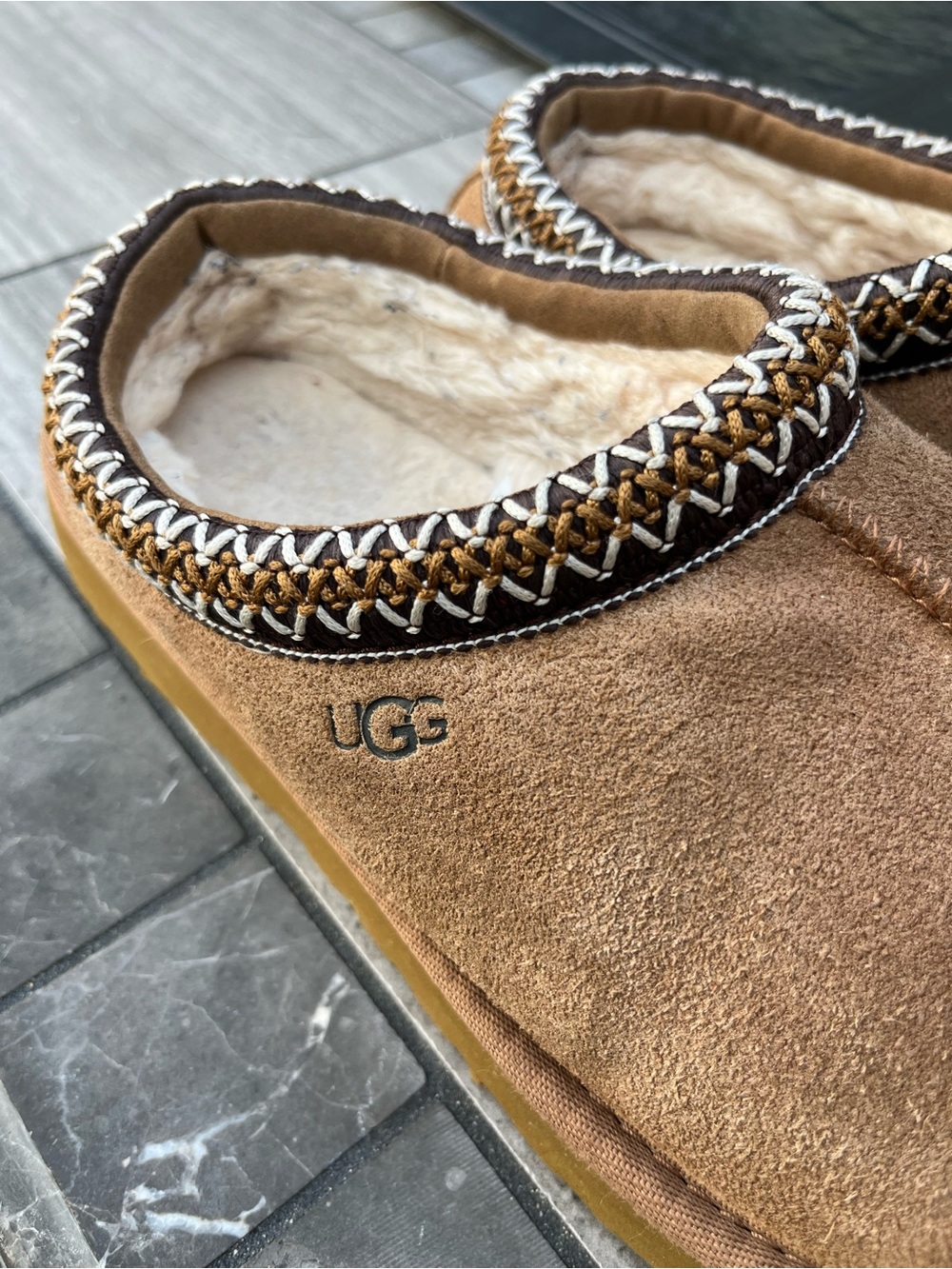 UGG Tasman 11 Suede Slip-On Clog Slippers - Picture 4 of 10